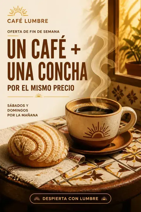A café poster AvA Social Canvas designed for a demo café in Mexico