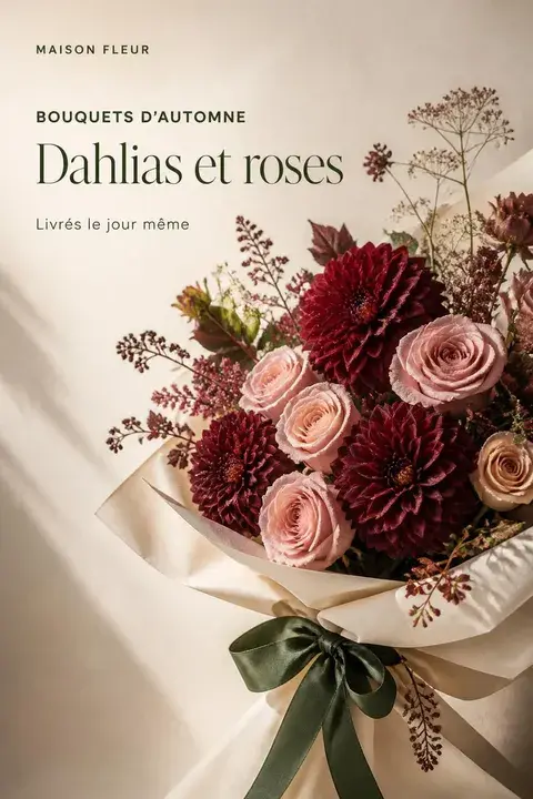 A florist poster AvA Social Canvas designed for a demo florist in Paris